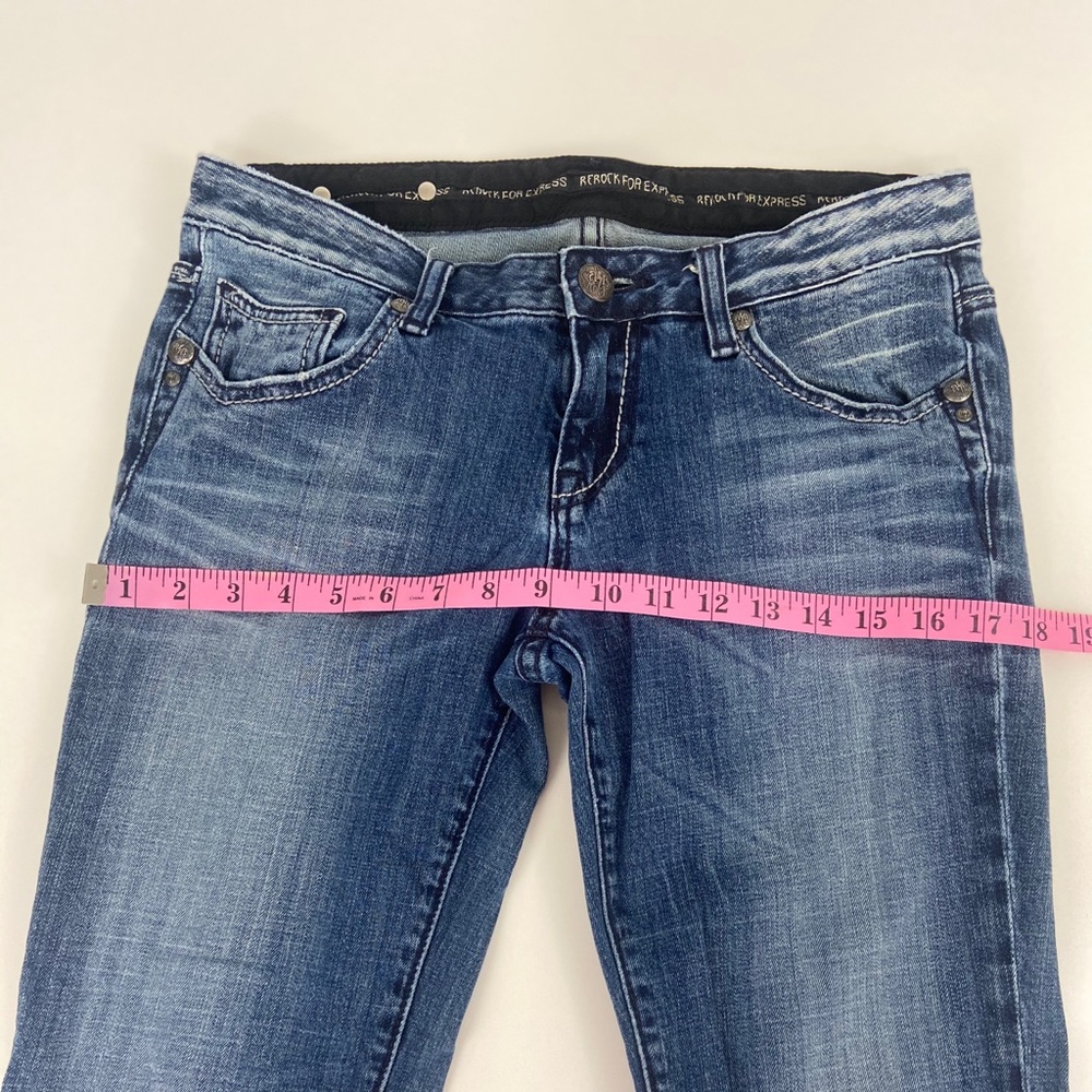 ReRock for Express Distressed Jeans Boot Size 8 - Picture 4 of 8